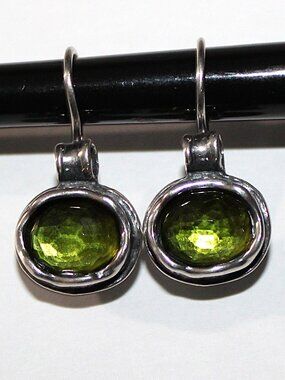 Silpada Sterling Silver Daintree Green Quartz Earrings